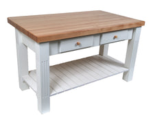 Load image into Gallery viewer, Maple Edge-Grain Butcher Block Kitchen Island