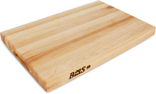 Load image into Gallery viewer, John Boos R-Board 1.5&quot; Thick Reversible Edge Grain Cutting Board with Hand Grips – Multiple Sizes &amp; Wood Species for Kitchen Use