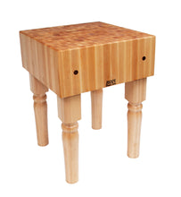 Load image into Gallery viewer, John Boos AB Block Butcher Block Table – 10&quot; Thick, 34&quot; Tall, End Grain Maple in Multiple Sizes &amp; Finishes