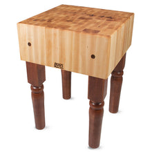 Load image into Gallery viewer, John Boos AB Block Butcher Block Table – 10&quot; Thick, 34&quot; Tall, End Grain Maple in Multiple Sizes &amp; Finishes